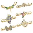thumbnail image 1 of 6 pinzas para cárdigan doradas para mujer, pinzas para suéter vintage con flores de diamantes de imitación, cadena de metal para suéter, pinza creativa para cárdigan y falda, 1 of 5