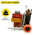 thumbnail image 6 of ONECHOI Beach Carts, 13” Big Wheels Balloon Solid PU Foam Tires for Sands, 165LBS Loading Folding Sand Cart & 33.1" to 51.6" Adjustable Height, Beach Buggy Cart w/Storage Bag, NO Rust, 6 of 8
