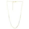 thumbnail image 4 of JewelStop 10k Tri-color Gold 0.9mm Bar Station Link Chain Necklace, Lobster Clasp. Includes 1" extender. - 18", 4 of 6
