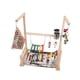 thumbnail image 2 of Parque infantil para loros, perca de madera, juego de pájaros, gimnasio, puentes con columpios, actividad de aves para Agapornis, pájaros azules,, 2 of 9