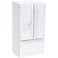 thumbnail image 1 of Kits de bricolaje de casa de muñecas de madera en miniatura, muebles de casa de muñecas a escala 1:12, kit de modelos de refrigerador de tres puertas, blanco, 1 of 5