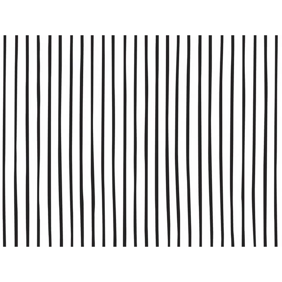 Pack of 1, Black Pinstripe 24" x 417' Gift Wrap Counter Roll For Party, Holiday & Event, Made In USA