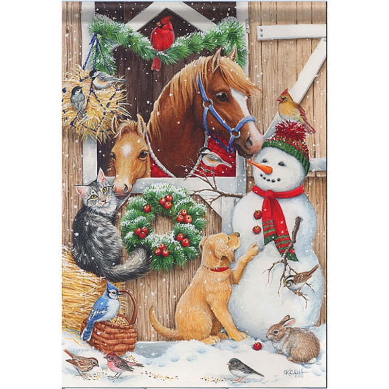 12x18 Inch Christmas Garden Flag Outdoor Yard 100D Polyester Rainproof
