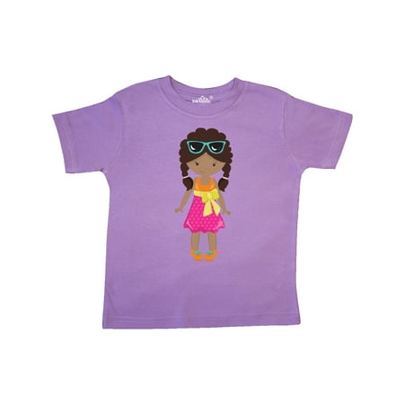 

Inktastic African American Girl Fashion Girl Pink Skirt Gift Toddler Toddler Girl T-Shirt