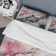 thumbnail image 4 of Designart "Cerulean Geode Depths I" Abstract Marble Bedding Covert Set - Modern Pink Abstract Bed Set With 2 Shams, 4 of 6