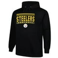 thumbnail image 2 of Men's Fanatics Black Pittsburgh Steelers Big & Tall Pop Pullover Hoodie, 2 of 3