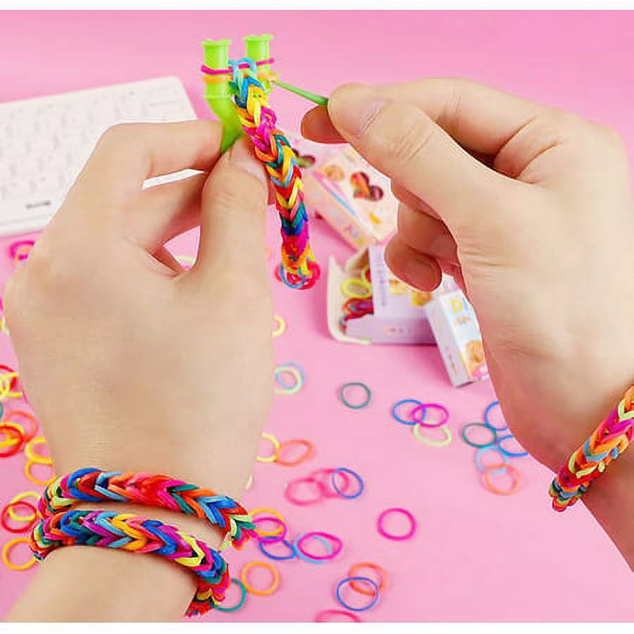 Bracelet Making Kit Loom Rubber Bands Crafts for kids Toys for Girls 8 to 11 Years Jewelry Making Supplies in 23 Colors 1700+ PCS
