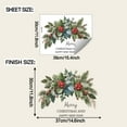 thumbnail image 3 of Removable Christmas Wreath Wall Stickers - Green Leaves, Pinecones, And Red Berries Pattern Decals for Home, Office, And Glass Holiday Decor, 3 of 7