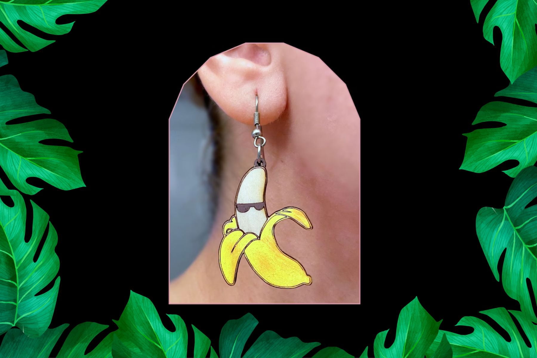 Banana Earrings Dangle Fruits Jewelry Gift for Women Funny
