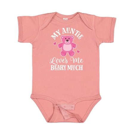 

Inktastic My Auntie Loves Me Girls Bear Gift Baby Girl Bodysuit