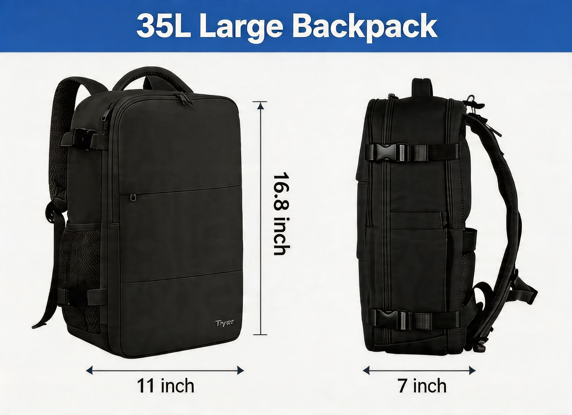 TAYGEER 35L Travel Laptop Backpack photo 2