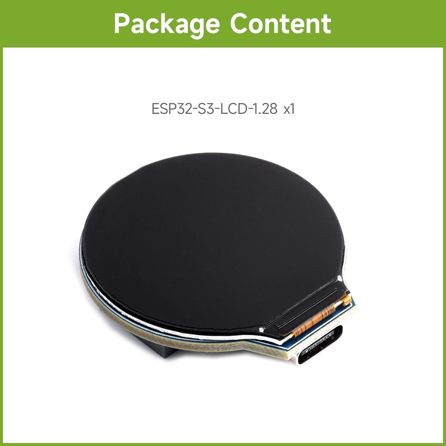 ESP32-S3 Development Board, 32-Bit LX7 Dual-Core Processor, Integrates GC9A01 Display Driver Chip, with 1.28inch IPS Round LCD, 240×240 Resolution, Supports WiFi/Bluetooth