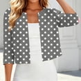 thumbnail image 5 of AHTJRT Women's Bolero Shrugs Lightweight 3/4 Sleeve Cropped Tops Fashion Soft Summer Open Front Cardigans Gray S, 5 of 7