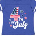 thumbnail image 4 of Inktastic 4th of July with Striped Stars Boys or Girls Toddler T-Shirt, 4 of 5