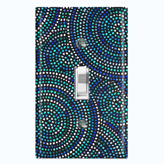 Metal Light Switch Plate Cover Colorful Safari African Tribal Art Pattern SFR022