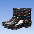 thumbnail image 7 of Tqyyweavej Women's Short Rain Boots Waterproof Non-Slip Versatile PVC Rainboots Lightweight Fashion Outdoor Garden Shoes for Farming Walking, 7 of 7
