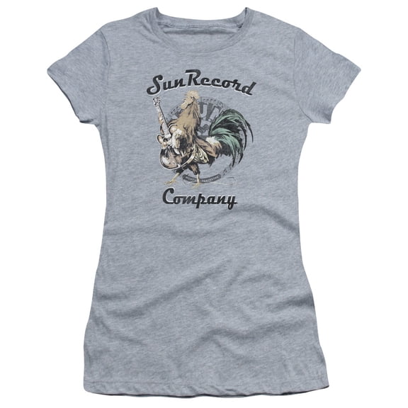 Sun Rockin Rooster Logo S/S Junior Women's T-Shirt Sheer Athletic Heather