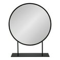thumbnail image 2 of Kate and Laurel Rouen Modern Glam Round Metal Frame Table Mirror with Stand, Black, 2 of 5