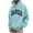 Sky Blue 15003, variant on OWMEOT Men's Fleece Hoodies LOS ANGELES Printed Hoodie Pullover Tops Casual Letter Hooded Sweatshirts with Pocket