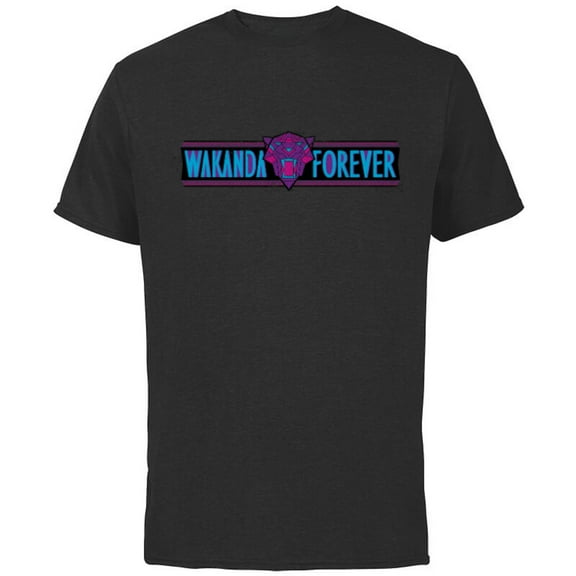 Marvel Black Panther: Wakanda Forever Movie Stylized Logo - Short Sleeve Cotton T-Shirt for Adults - Customized-Black