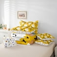 thumbnail image 5 of Feelyou Funny Cute Ghost Twin Bedding Sets 7-Piece for Kids, Rustic Groovy Floral Bedding Comforter Set, Halloween Bat Pumpkin Reversible Sheet Sets, Luxury Bedroom Decor, 5 of 7