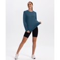 thumbnail image 3 of Camisa XIEERDUO para mujer, manga larga, con protección contra salpicaduras, azul, talla M, 3 of 5