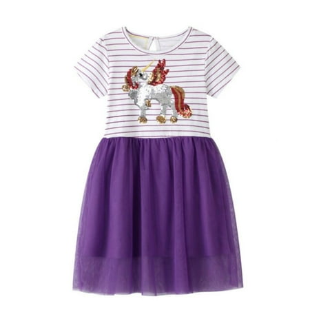 

Baozhu Summer Cartoon Children Girls Princess Dress 2-7 Years Ins Kids Girls Dress Fashion Children Clothing