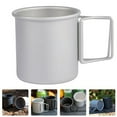 thumbnail image 6 of STRANDCHIC 1Pc Portable Aluminium Alloy Coffee Cup for Outdoor Drinking Use Silver, 6 of 8