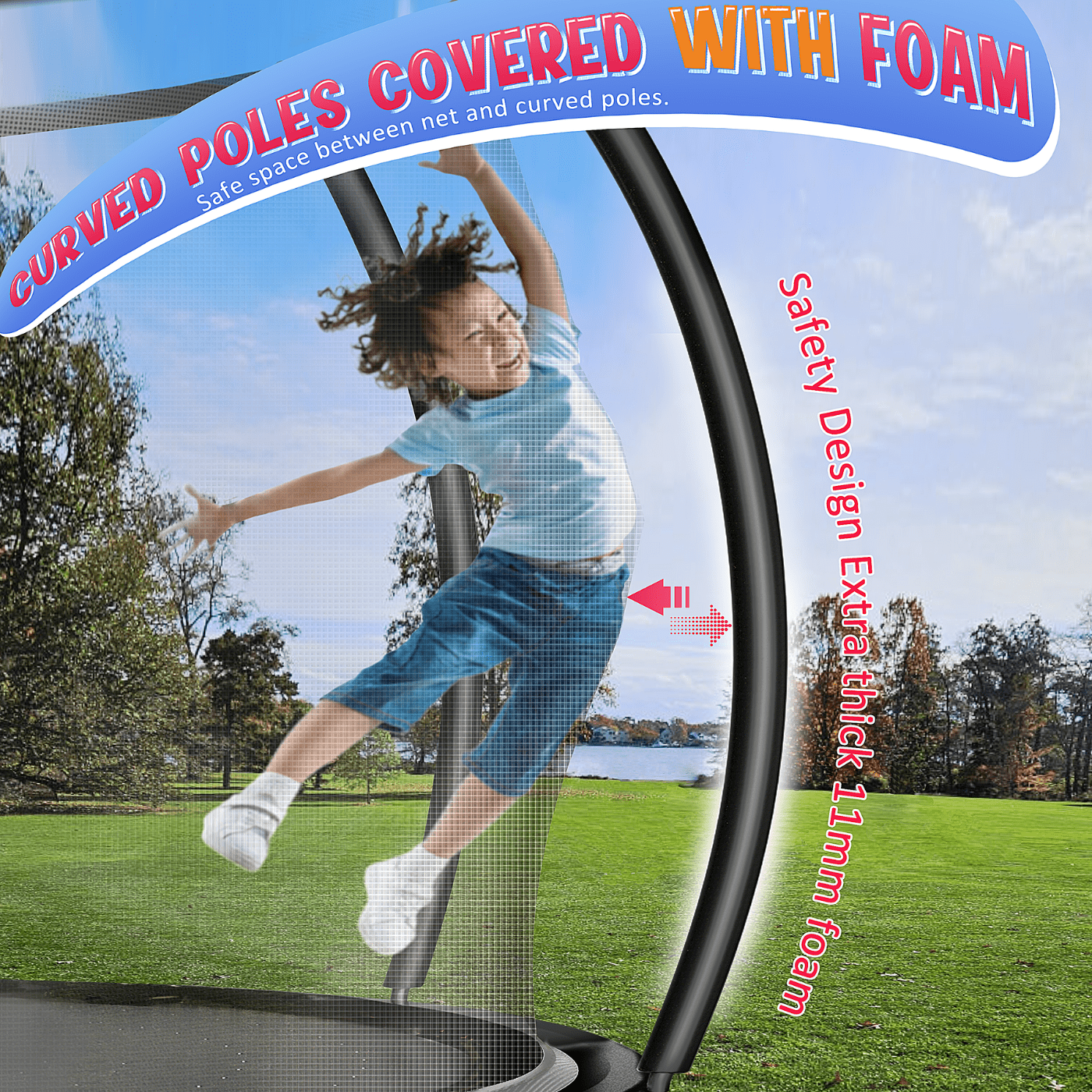 FIZITI 10FT 1000LBS Trampoline with Basketball Hoop for Kids,Pumpkin Outdoor Trampoline with Enclosure Net,Sprinkler,Light,Socks,Ladder, Recreational Backyard Trampoline Capacity for 3-4 Kids