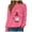 Hot Pink, variant on Valentines Sweatshirt Women Gnomes Shirts Love Heart Sweater Crewneck Long Sleeve Pullover Tops (Hot Pink, XXL)