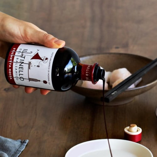 Il Tinello Balsamic Vinegar of Modena IGP Red Label Low Acidity 250ml, British Import (Pack of 2)