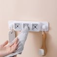 thumbnail image 2 of NARABB Wall Hooks 1PCS Three-Hole Towel Stopper Storage Hook- Rag Clip Storage Hook, 2 of 6