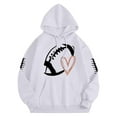thumbnail image 4 of Xyxonk Football Sweatshirt Game Day Graphic Sunday Funday Shirt Fashion Long Sleeve v neck Pullover 2025 Fall Clothing, White L, 4 of 6