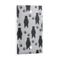 thumbnail image 2 of Yayeee Blank Wall Plate Cover 1-Gang 4.5"x2.7" Home Unused Decorative Outlet, Cartoon Bear Paws Pattern, 2 of 7