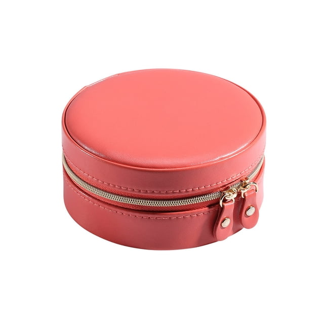Qarigey Joyero portátil de lujo a prueba de polvo collares escaparate estuche protector organizador de gran capacidad regalos de viaje Ropa, zapatos y accesorios Miscelánea Naranja Qarigey AP018019-01