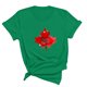 thumbnail image 3 of Fiudx Ropa de Mujer Camiseta Básica de Verano de Manga Corta Informal para Mujer, Blusa con Estampado de Hoja de Arce Del Día de Canadá, Camiseta con Cuello Redondo, 3 of 3
