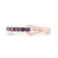 thumbnail image 2 of AFFY Round Shape Simulated Alexandrite Fashion Promise Engagement Ring 14k Rose Gold Over Sterling Silver Ring Size-5.5, 2 of 6