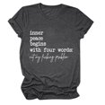 thumbnail image 3 of iTNHFP Womens Summer Clothes Women With Four Words Lettering Printed Right Shoulder Round Neck Short Sleeve T Shirt Top, 3 of 3