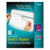 Avery Index Maker Print & Apply Clear Label Plastic Dividers, 8-Tab, Letter