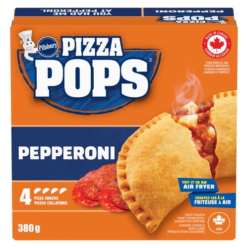 Pillsbury Pizza Pops, Pepperoni, Frozen Pizza Snacks, 380 g, 4 ct, 4 pizza snacks, 380 g