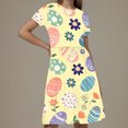 thumbnail image 1 of LOVZFMLL Robe à Manches Courtes Imprimée Mode Enfant 3-12 Ans Col Rond, 1 of 6