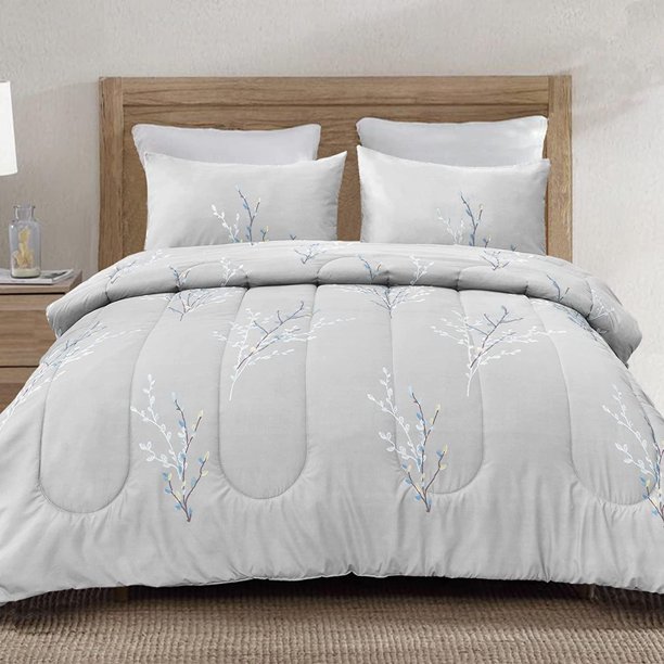 Exclusivo Mezcla 2Piece Floral Twin Comforter Set, Microfiber Bedding