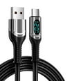 thumbnail image 1 of 120W6A USB to Type-C Data Cable with Fast Charging, Type C Cable with LED Digital Display, Intelligent Power-Off and Overcharge Prevention for Phone, 1 of 8