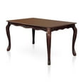 thumbnail image 2 of Furniture of America Pienne Wood Carved Dining Table in Dark Walnut, 2 of 9