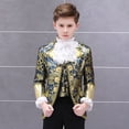 thumbnail image 4 of Traje de corte retro para niños y niñas, traje de actuación de seis días, conjunto de vestido de actuación teatral del príncipe azul, 4 of 6