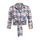 thumbnail image 3 of Blusa de bolsillo a cuadros de talla grande y juego de cami superior Rosegal  Blusas Tallas Grandes, 3 of 5