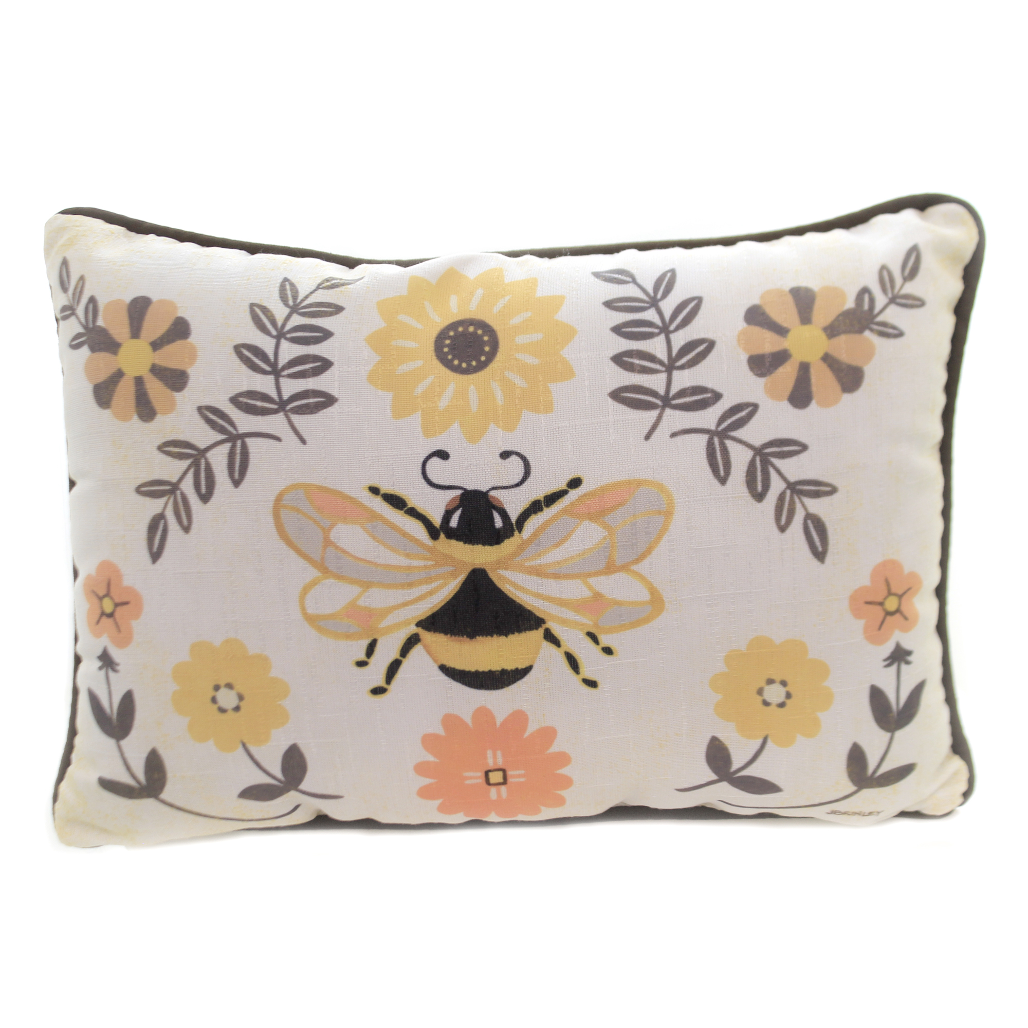 Home Decor BEES & HONEY PILLOW Polyester Summer Spring Flowers Shhohi