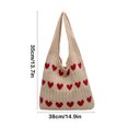 thumbnail image 3 of JingChun Knitted Shoulder Tote Bag Large Crochet Beach Bag Hobo Bag Aesthetic Tote Handbags for Women, 3 of 6