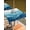Teal, Blue, White, variant on Outdoor Tablecloth with Umbrella Hole & Zipper, Teal Blue Ombre Rectangle Tablecloth 52x70 Inch, Abstract Modern Gradient Moire Patio Table Cover Waterproof Table Cloth for Picnic/Party