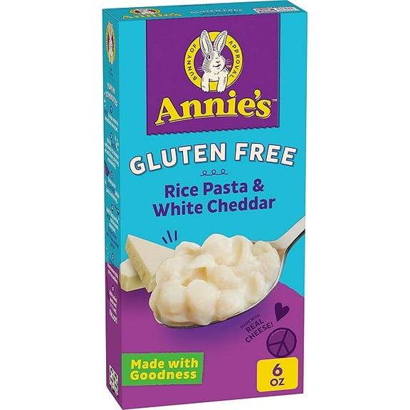 Annie's Gluten Free Macaroni and Cheese, Rice Pasta and White Cheddar, 6 oz